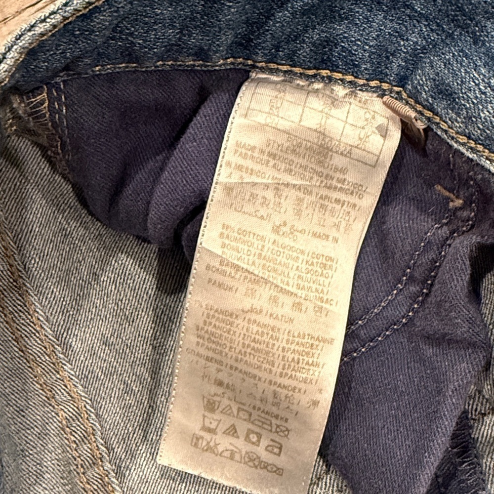 Guess Blue Distressed Denim Shorts - Picture 5 of 8